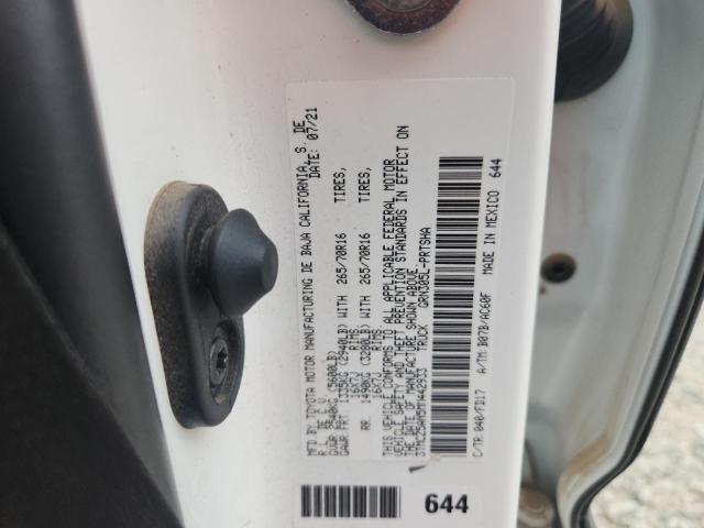 3TMCZ5AN5MM442933 - 2021 TOYOTA TACOMA DOUBLE CAB WHITE photo 12