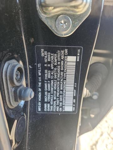 SHHFK7H74HU202463 - 2017 HONDA CIVIC EXL 黑色 照片 12