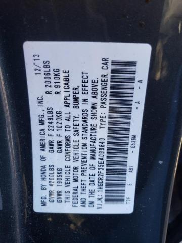 1HGCR2F35EA099840 - 2014 HONDA ACCORD LX GRAY photo 12