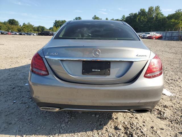 55SWF4KB5FU035320 - 2015 MERCEDES-BENZ C 300 4MATIC GRAY photo 6