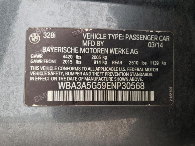 WBA3A5G59ENP30568 - 2014 BMW 328 I GRAY photo 12