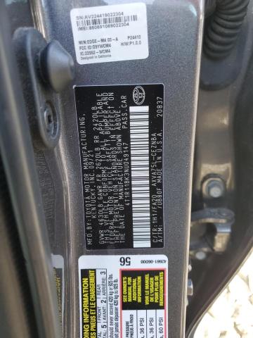 4T1R11BK3NU049147 - 2022 TOYOTA CAMRY LE GRAY photo 12