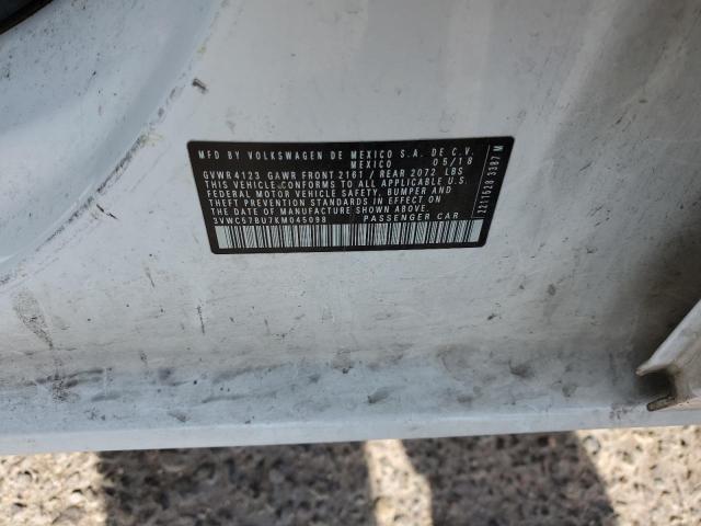 3VWC57BU7KM045098 - 2019 VOLKSWAGEN JETTA S WHITE photo 12