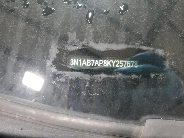 3N1AB7AP8KY257678 - 2019 NISSAN SENTRA S BLACK photo 12