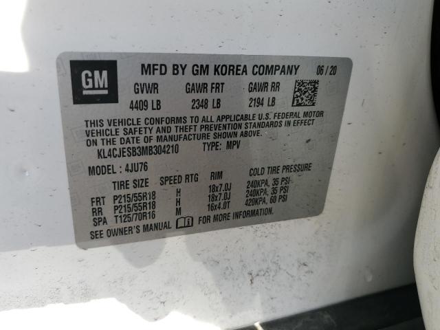 KL4CJESB3MB304210 - 2021 BUICK ENCORE PREFERRED WHITE photo 13