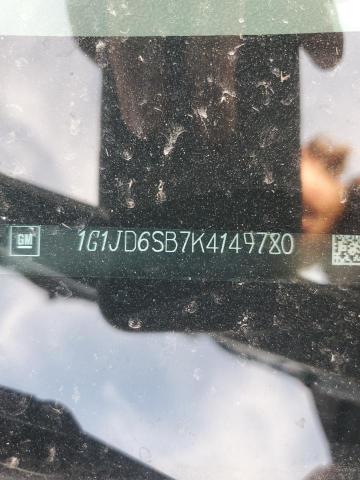 1G1JD6SB7K4149780 - 2019 CHEVROLET SONIC LT 石墨色 照片 12