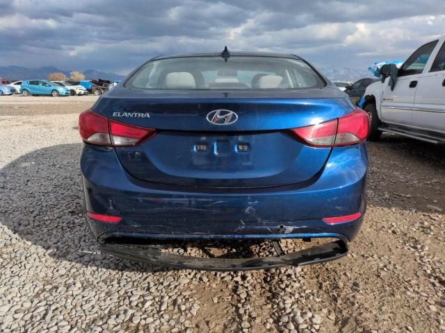 5NPDH4AE8GH702138 - 2016 HYUNDAI ELANTRA SE BLUE photo 6