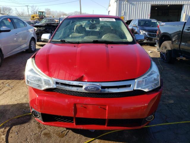 1FAHP3HN7AW226895 - 2010 FORD FOCUS SEL RED photo 5