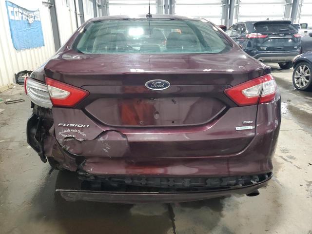 3FA6P0HR0DR103438 - 2013 FORD FUSION SE BURGUNDY photo 6