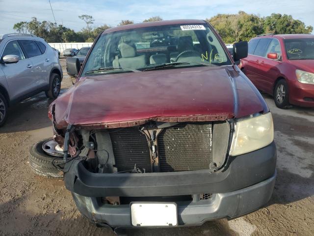 1FTRF12225NB74933 - 2005 FORD F150 MAROON photo 5