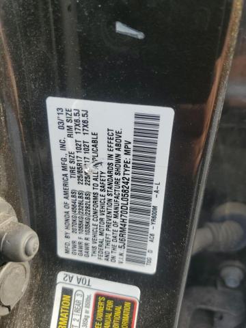 5J6RM4H70DL058242 - 2013 HONDA CR-V EXL CHARCOAL photo 13