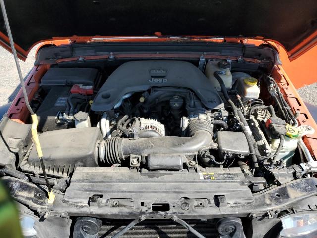 1C4HJXDG0KW500496 - 2019 JEEP WRANGLER U SPORT Turuncu fotoğraf 12