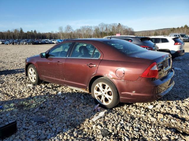 3FAHP0HA7CR160091 - 2012 FORD FUSION SE BURGUNDY photo 2