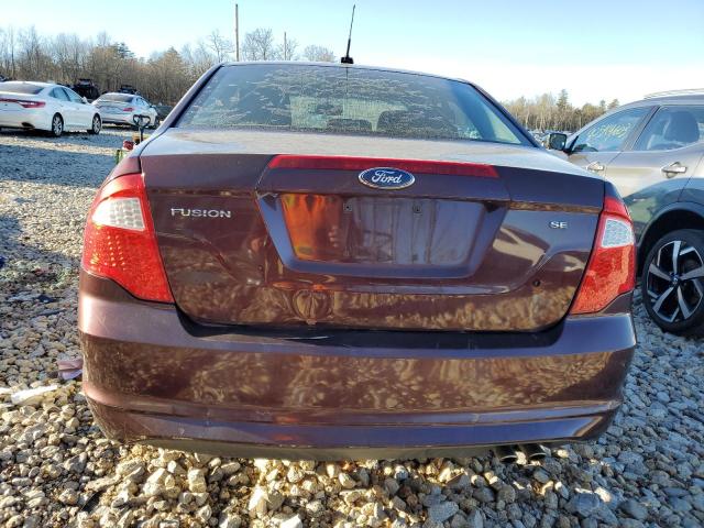 3FAHP0HA7CR160091 - 2012 FORD FUSION SE BURGUNDY photo 6