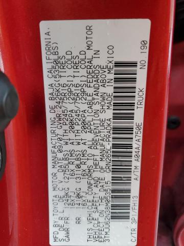 3TMJU62N38M053515 - 2008 TOYOTA TACOMA DOUBLE CAB PRERUNNER RED photo 12