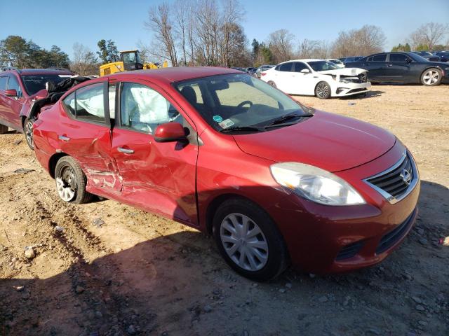 3N1CN7AP8DL874787 - 2013 NISSAN VERSA S RED photo 4