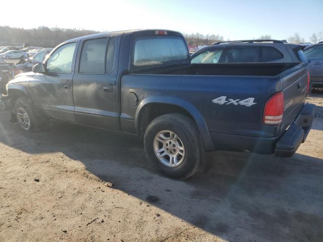 1D7HG38N44S770511 - 2004 DODGE DAKOTA QUAD SPORT BLUE photo 2