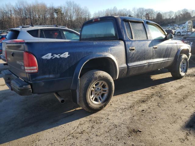 1D7HG38N44S770511 - 2004 DODGE DAKOTA QUAD SPORT BLUE photo 3