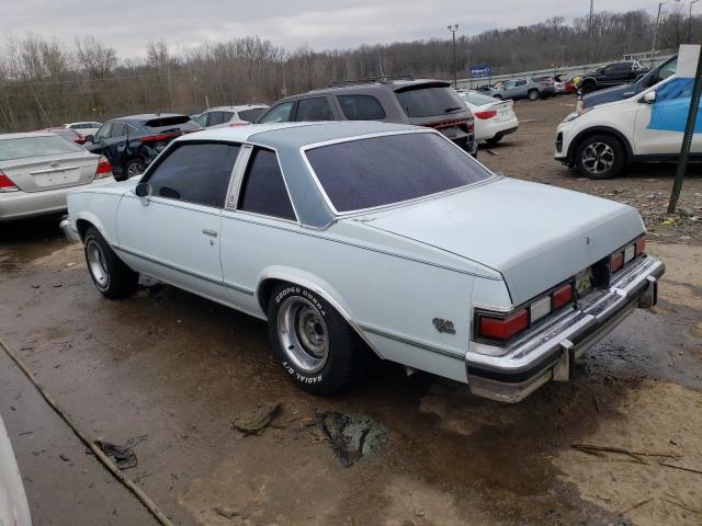 1W27H9R401797 - 1979 CHEVROLET MALIBU WHITE photo 2