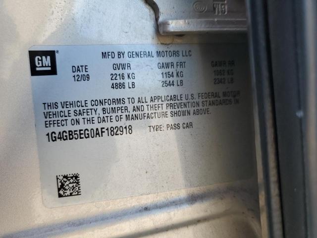 1G4GB5EG0AF182918 - 2010 BUICK LACROSSE CX أسمر صورة 13