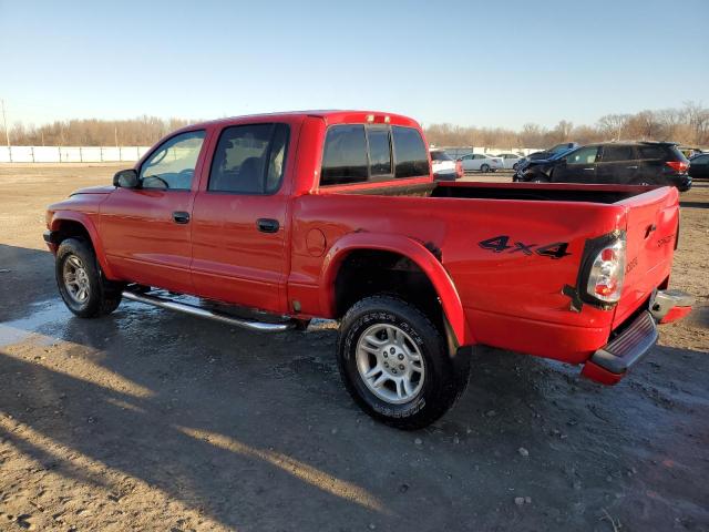 1D7HG38NX4S618524 - 2004 DODGE DAKOTA QUAD SPORT RED photo 2