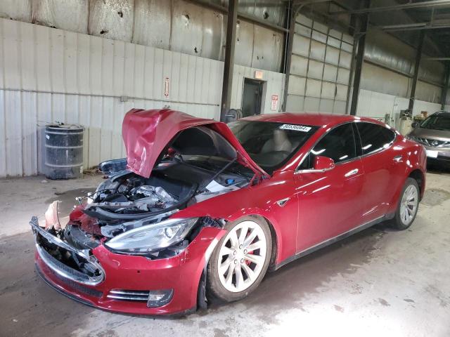 5YJSA1H18EFP57052 - 2014 TESLA MODEL S RED photo 1