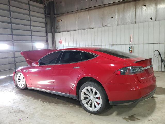 5YJSA1H18EFP57052 - 2014 TESLA MODEL S RED photo 2