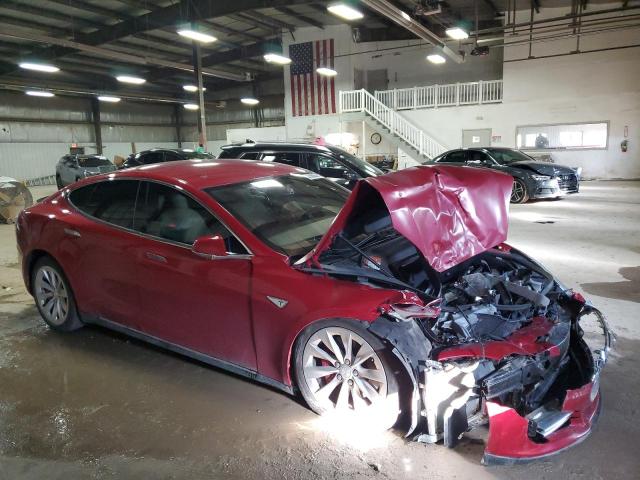 5YJSA1H18EFP57052 - 2014 TESLA MODEL S RED photo 4
