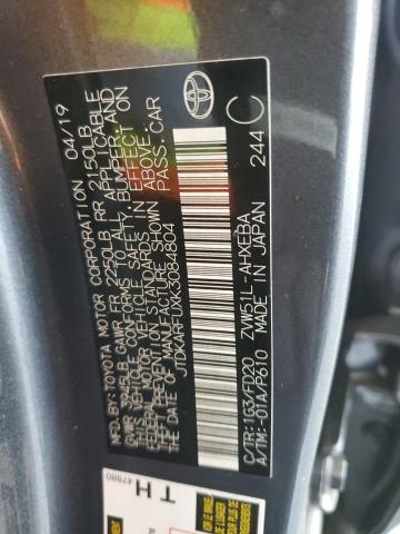 JTDKARFUXK3084804 - 2019 TOYOTA PRIUS GRAY photo 12