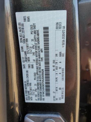 1FMCU0GD7HUD05828 - 2017 FORD ESCAPE SE GRAY photo 14