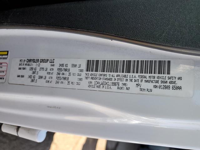 1C4HJWEGXCL199876 - 2012 JEEP WRANGLER U SAHARA Սպիտակ լուսանկար 13