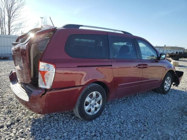 KNDMG4C32A6344972 - 2010 KIA SEDONA LX RED photo 3