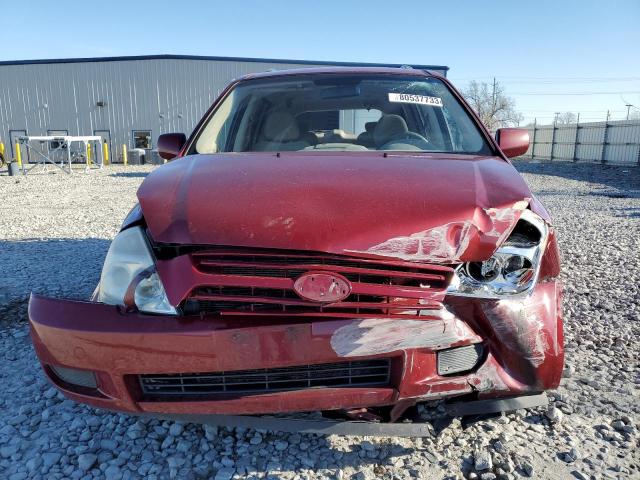 KNDMG4C32A6344972 - 2010 KIA SEDONA LX RED photo 5