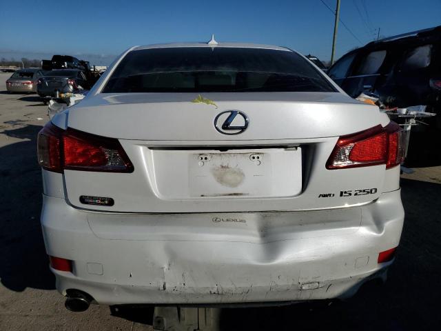 JTHCF5C28B5049733 - 2011 LEXUS IS 250 WHITE photo 6