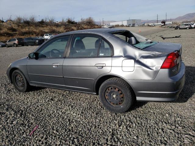 2HGES16545H596730 - 2005 HONDA CIVIC LX GRAY photo 2