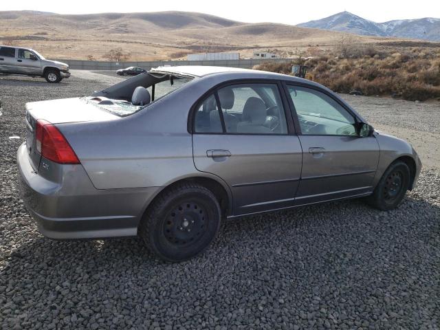 2HGES16545H596730 - 2005 HONDA CIVIC LX GRAY photo 3