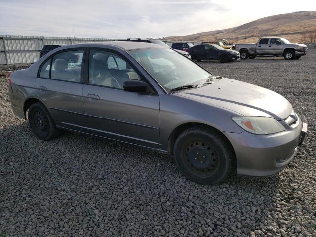 2HGES16545H596730 - 2005 HONDA CIVIC LX GRAY photo 4