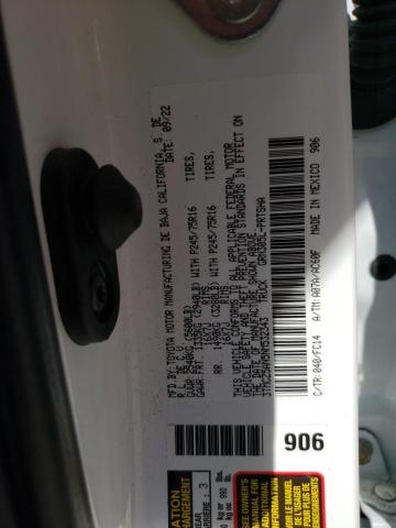 3TMCZ5AN5NM532343 - 2022 TOYOTA TACOMA DOUBLE CAB WHITE photo 13