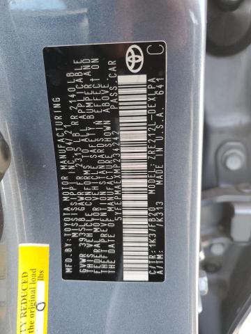 5YFEPMAEXMP234242 - 2021 TOYOTA COROLLA LE BLUE photo 12