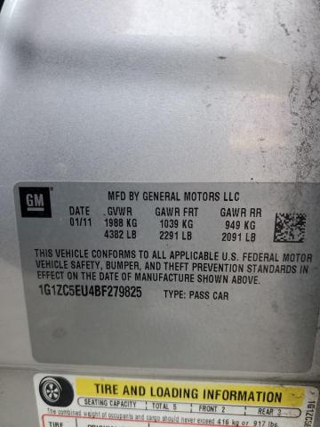 1G1ZC5EU4BF279825 - 2011 CHEVROLET MALIBU 1LT Gümüş foto 13