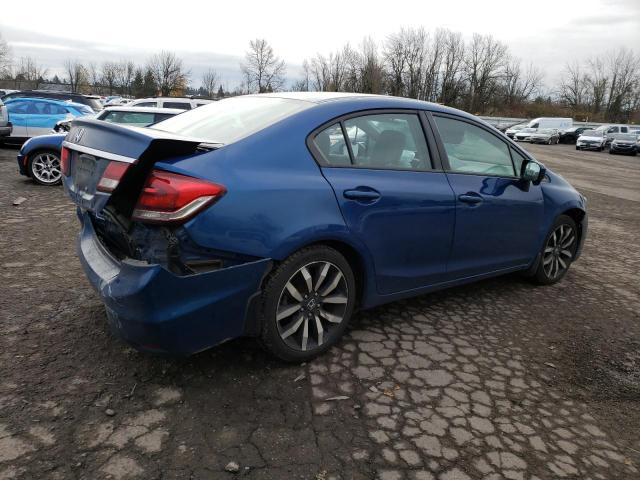 19XFB2F96FE211239 - 2015 HONDA CIVIC EXL BLUE photo 3