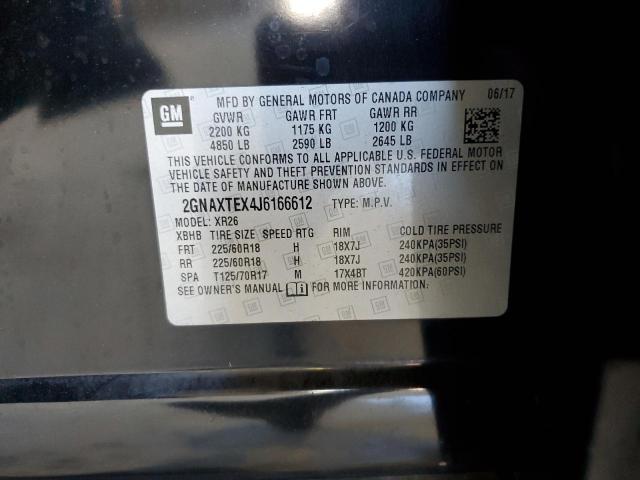 2GNAXTEX4J6166612 - 2018 CHEVROLET EQUINOX LT 黑色 照片 13
