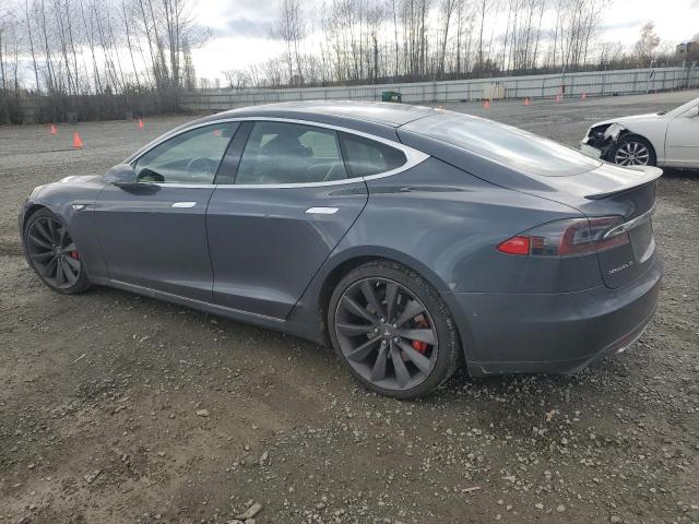 5YJSA1E43GF136321 - 2016 TESLA MODEL S GRAY photo 2