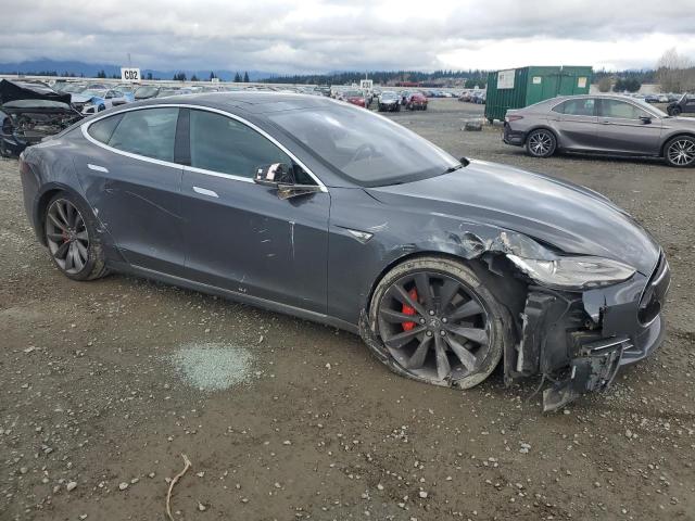 5YJSA1E43GF136321 - 2016 TESLA MODEL S GRAY photo 4