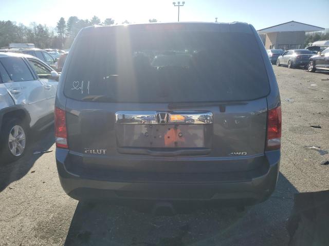 5FNYF4H21EB004842 - 2014 HONDA PILOT LX GRAY photo 6