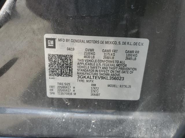 3GKALTEV9KL356023 - 2019 GMC TERRAIN SLE GRAY photo 13