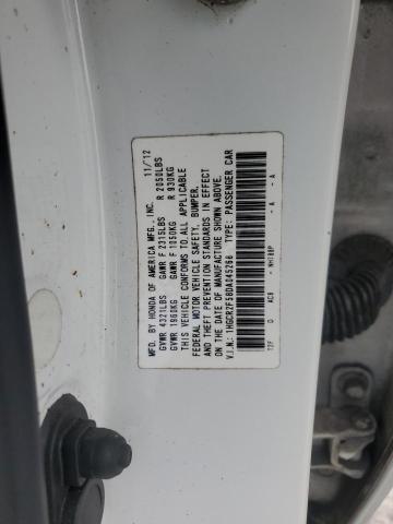 1HGCR2F58DA045268 - 2013 HONDA ACCORD SPORT თეთრი ფოტო 12