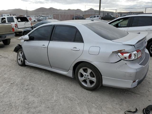 2T1BU4EE8BC639521 - 2011 TOYOTA COROLLA BASE SILVER photo 2