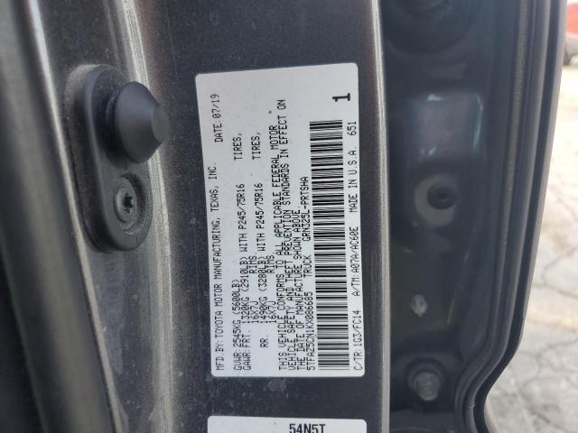 5TFAZ5CN1KX086685 - 2019 TOYOTA TACOMA DOUBLE CAB GRAY photo 13