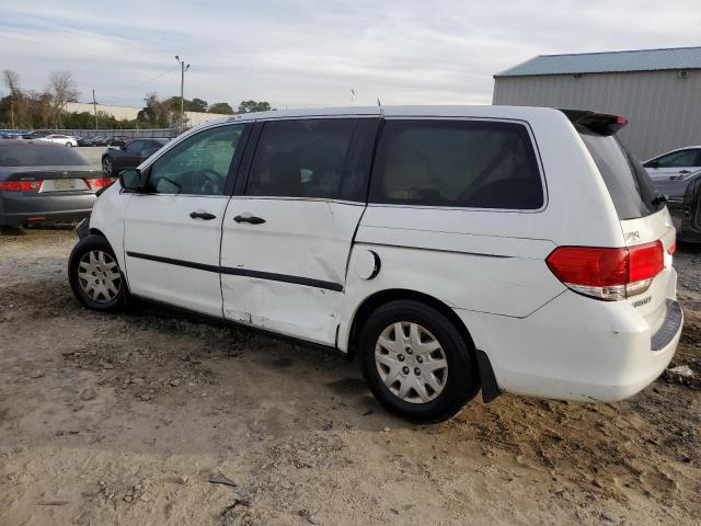 5FNRL3H22AB037821 - 2010 HONDA ODYSSEY LX WHITE photo 2